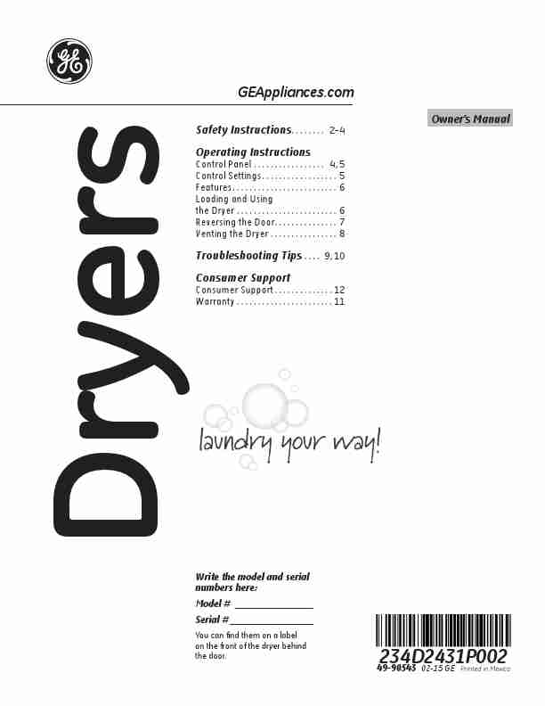 Ge Dryer Gtd42easjww Manual-page_pdf